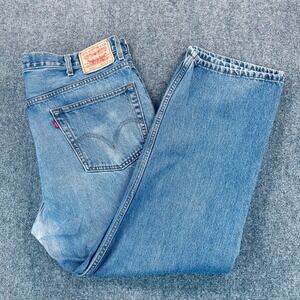 Levis 505 Regular Fit Men's 42x30 Medium Wash Straight Jeans Vintage Y2K Baggy